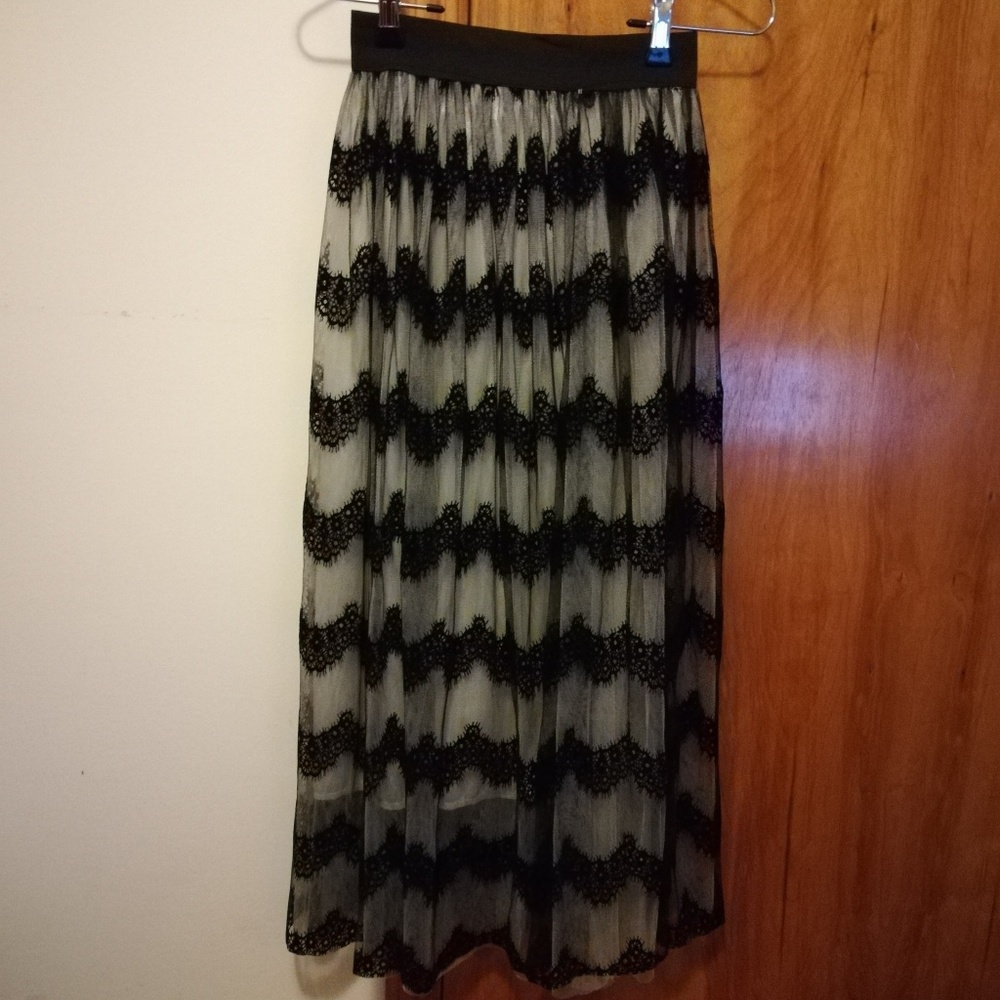 Long Stretchy Tulle Skirt